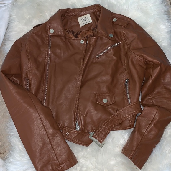 Ashley By 26 International Jackets & Blazers - Ashley Outerwear Brown Leather Jacket